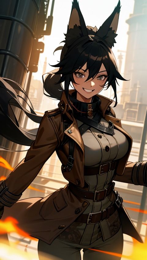 サンプル画像2:ネオンシティのキツネ(ビジョンクラフターズ) [d_355272]