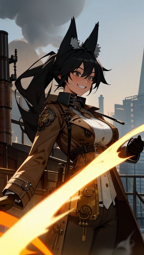 サンプル画像3:ネオンシティのキツネ(ビジョンクラフターズ) [d_355272]