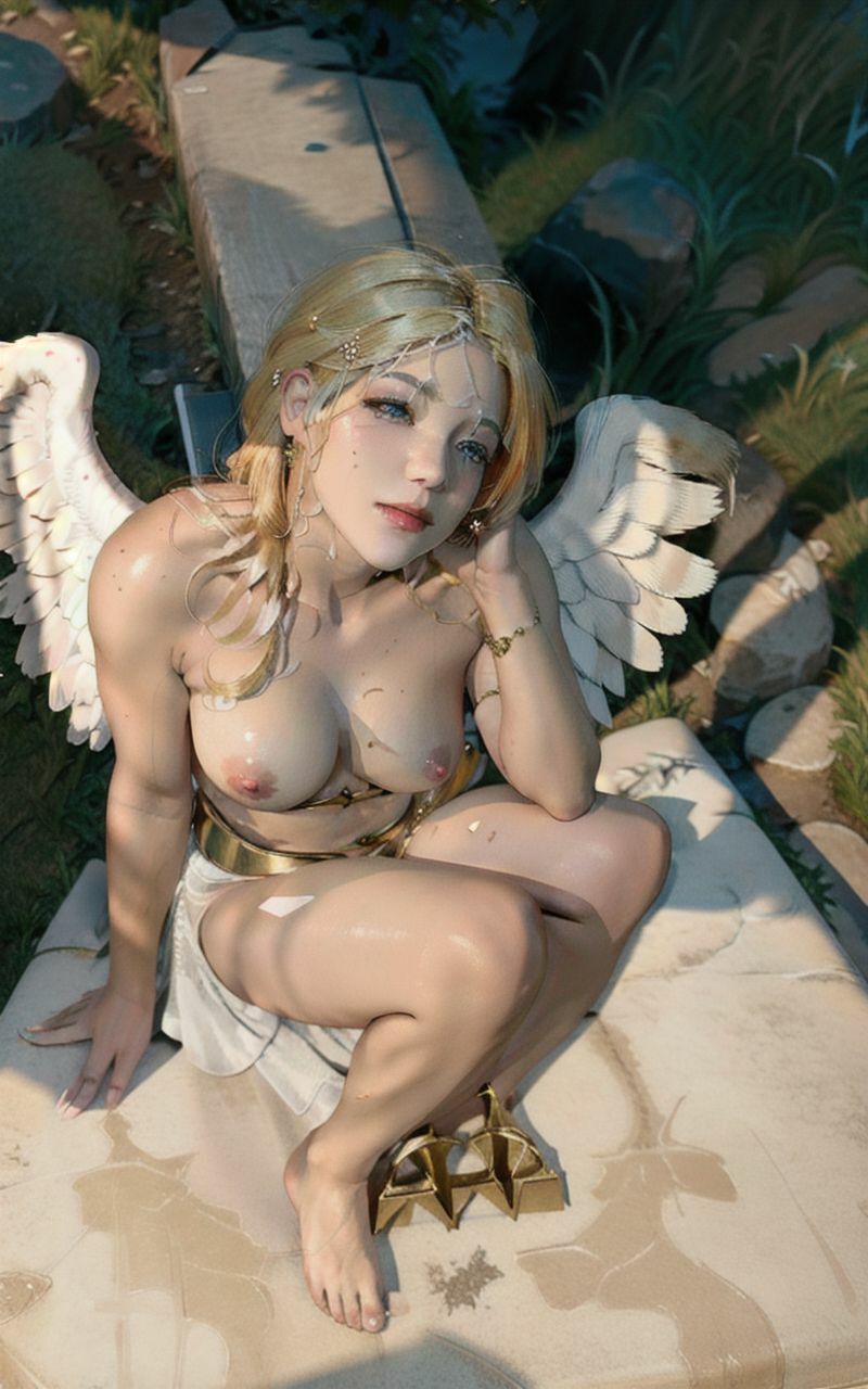 サンプル画像3:【R18写真集】快楽堕ち天使の裸。癒しの50枚〜6巻〜(いやしの動物娘【AIイラスト】) [d_355284]