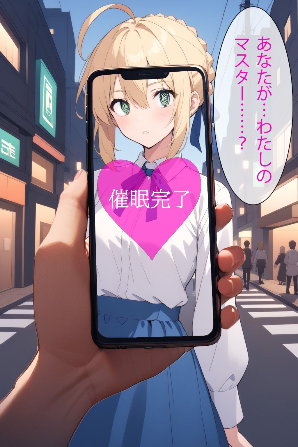 サンプル画像2:催●アプリで洗脳されてしまった英霊【セ●バー（アル●リア・ペンドラゴン）】(くじら屋2号店) [d_355364]