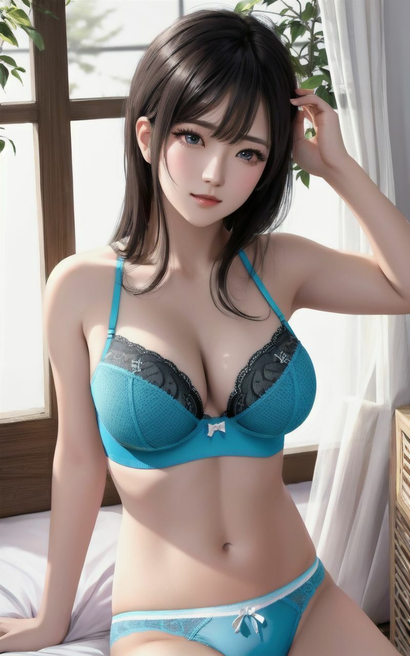 サンプル画像2:【超高画質グラビア写真集】爆乳母の下着。癒しの50枚〜6巻〜(あふれる母性【AIイラスト】) [d_355816]