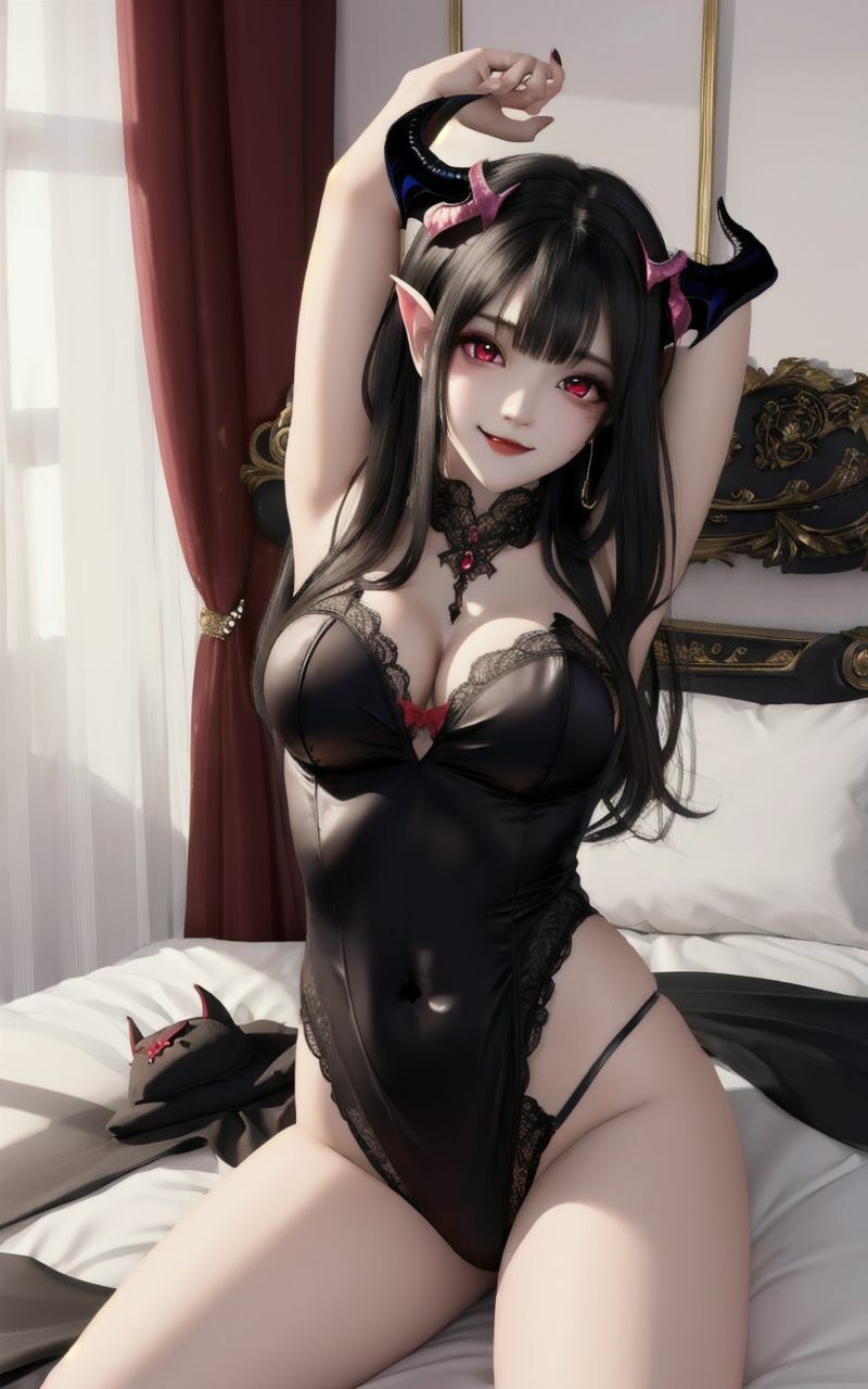 サンプル画像2:【超高画質グラビア写真集】サキュバスの下着。ぬきの50枚〜6巻〜(ドえろファンタジー【AIイラスト】) [d_355823]