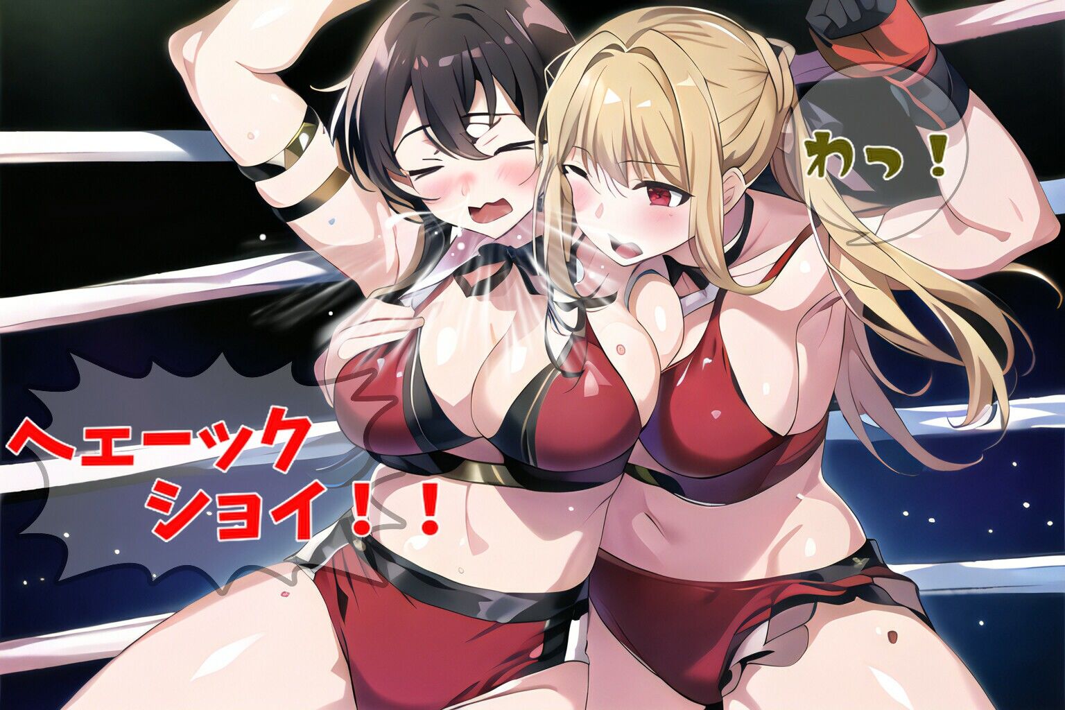 サンプル画像2:くしゃみ de プロレス （Sneezing during wrestling）(くしゃみフェチ専門店) [d_355899]