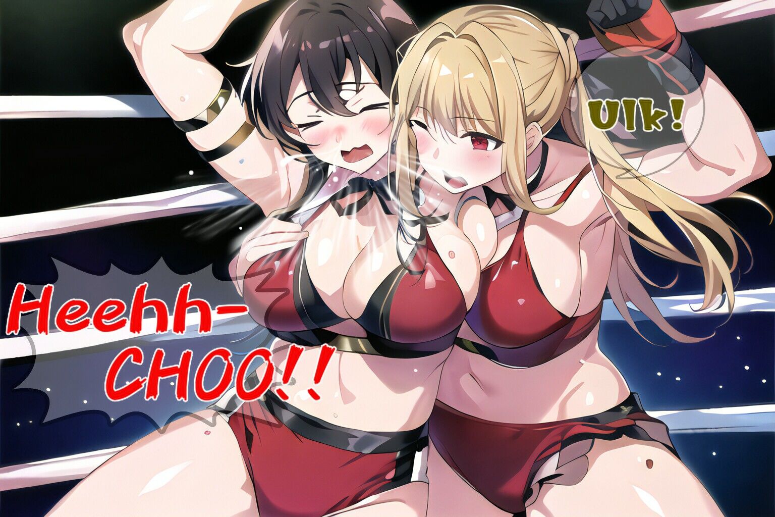 サンプル画像5:くしゃみ de プロレス （Sneezing during wrestling）(くしゃみフェチ専門店) [d_355899]