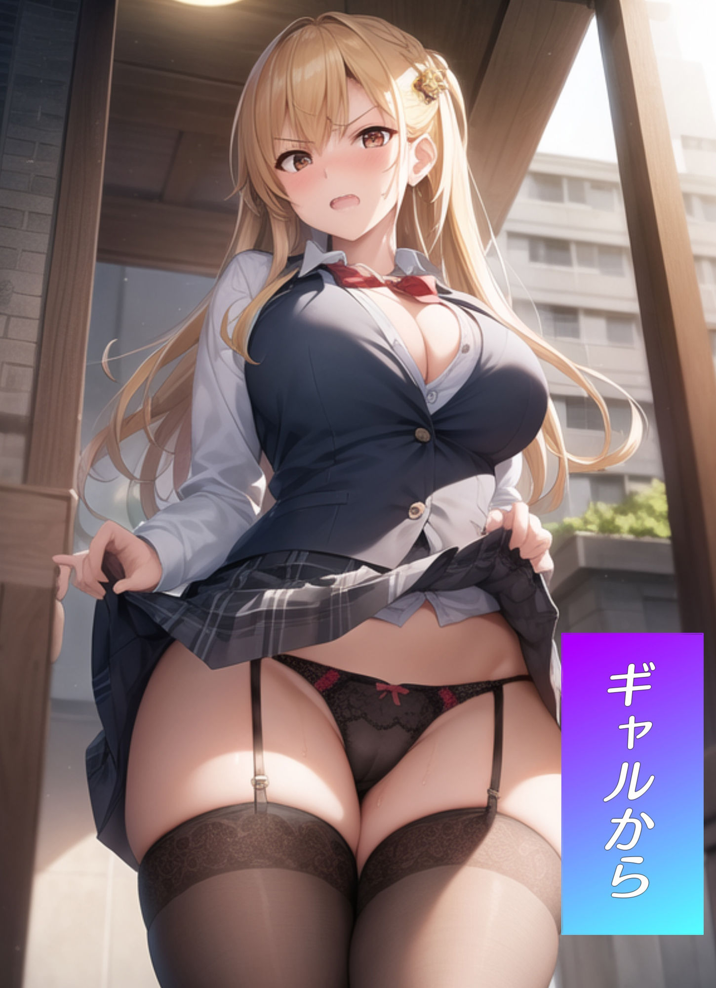 サンプル画像3:嫌な顔してパンツ見せてくれる女の子〜学園編〜(AIパンツ部) [d_355915]