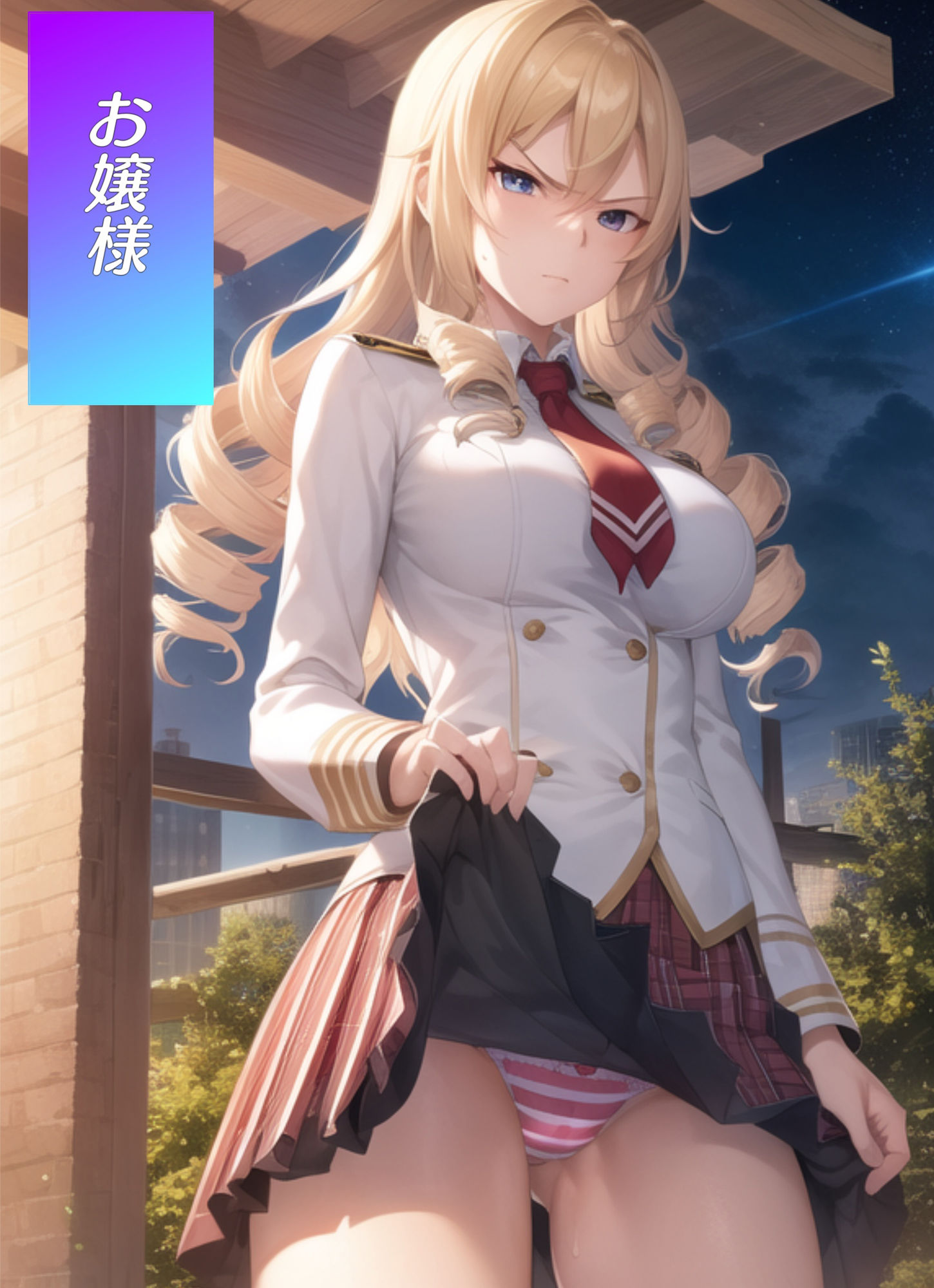 サンプル画像4:嫌な顔してパンツ見せてくれる女の子〜学園編〜(AIパンツ部) [d_355915]