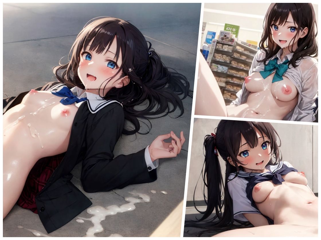 サンプル画像6:放課後の制服少女たちとコンビニで(サマどこCraft) [d_355928]