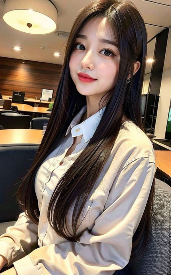 サンプル画像3:新人とオフィスで2(AI妄想部屋) [d_355968]