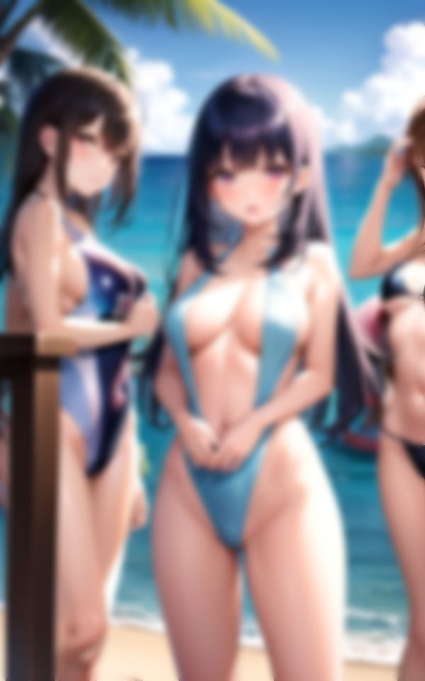 サンプル画像2:エロすぎるアイドルたちが南の島で初のバカンス撮影(AIハッピー) [d_356066]