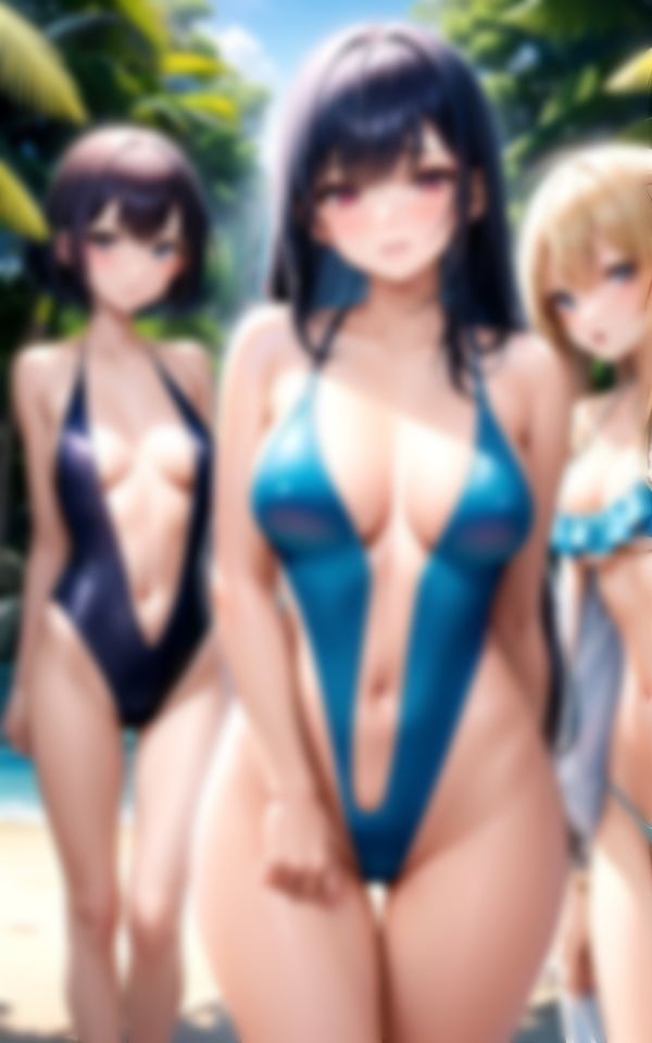 サンプル画像3:エロすぎるアイドルたちが南の島で初のバカンス撮影(AIハッピー) [d_356066]