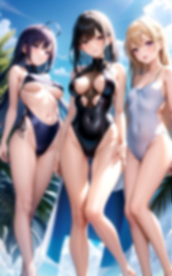 サンプル画像4:エロすぎるアイドルたちが南の島で初のバカンス撮影(AIハッピー) [d_356066]