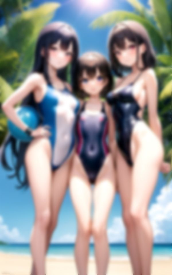 サンプル画像5:エロすぎるアイドルたちが南の島で初のバカンス撮影(AIハッピー) [d_356066]