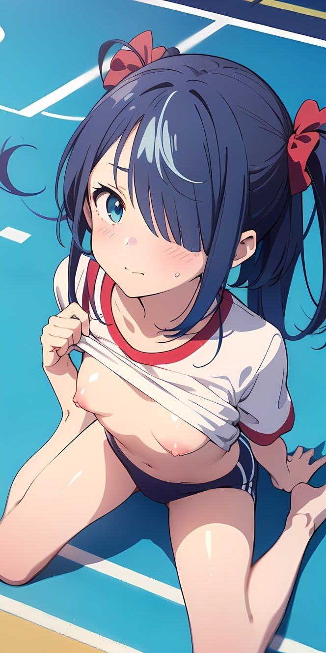 サンプル画像2:体操服の『たくし上げ』(精錬されたロリ鋼) [d_356211]