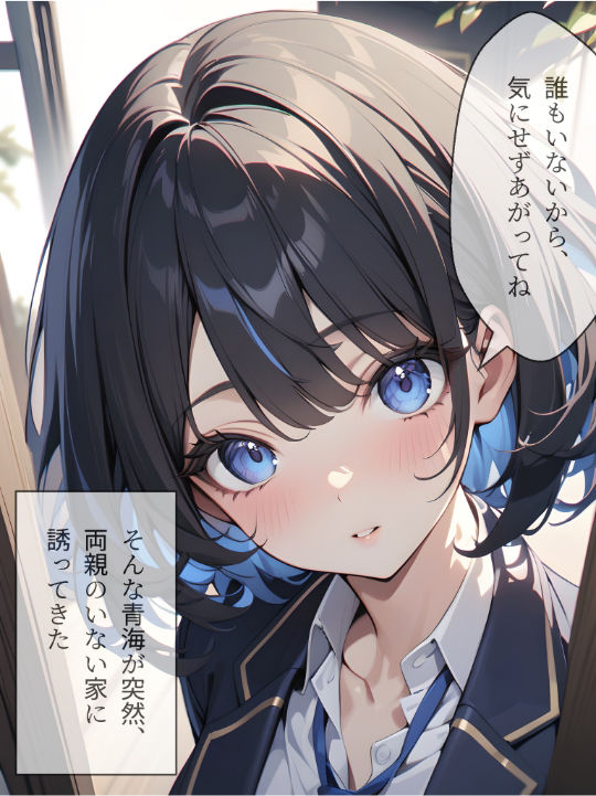 サンプル画像1:幼馴染が両親のいない家に誘ってきた件 黒羽青海編(はつゆき) [d_356232]