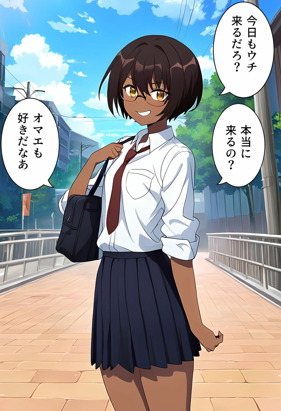 サンプル画像1:先輩彼女（おねーさん）もエッチは初心者(褐色眼鏡工房) [d_356386]