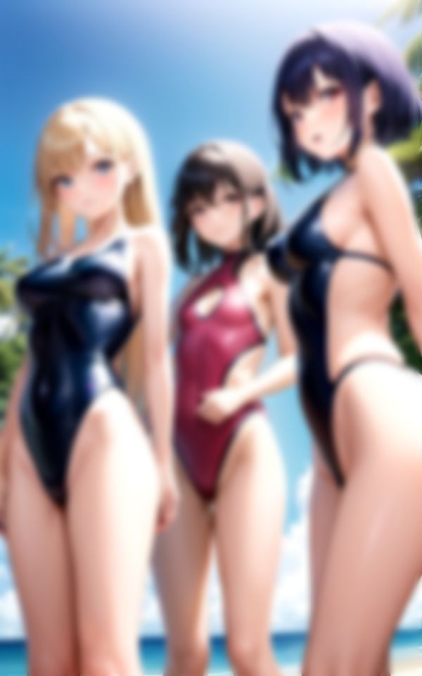 サンプル画像2:ビーチで出会った淫乱水着ギャルに初めての撮影会(えいあいLOVE出版) [d_356424]