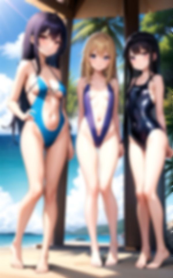 サンプル画像4:ビーチで出会った淫乱水着ギャルに初めての撮影会(えいあいLOVE出版) [d_356424]