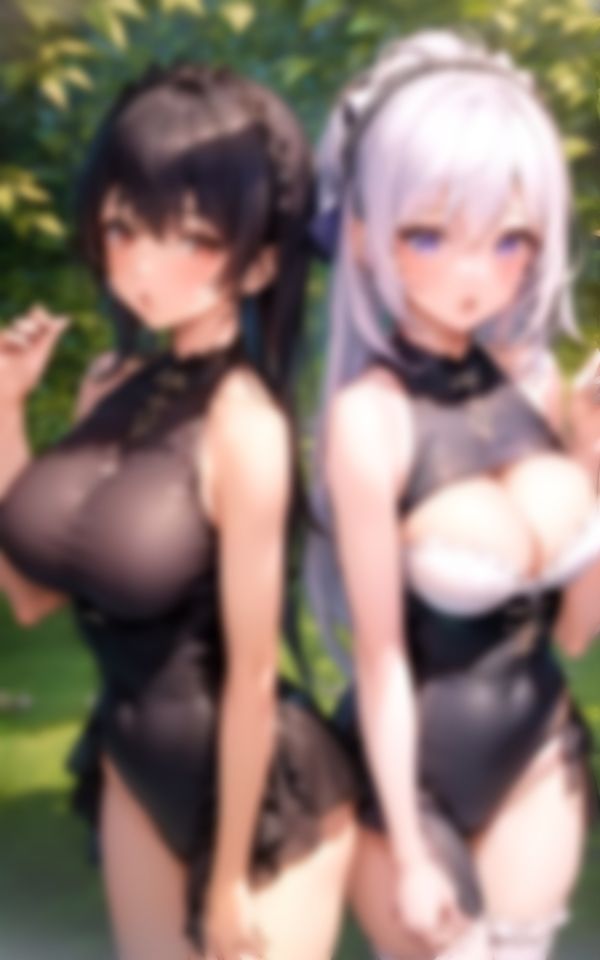 サンプル画像2:童貞くんが社長令嬢の誕生日パーティーに参加したら衣装がエロすぎて…。(AI美女ミルク) [d_356432]