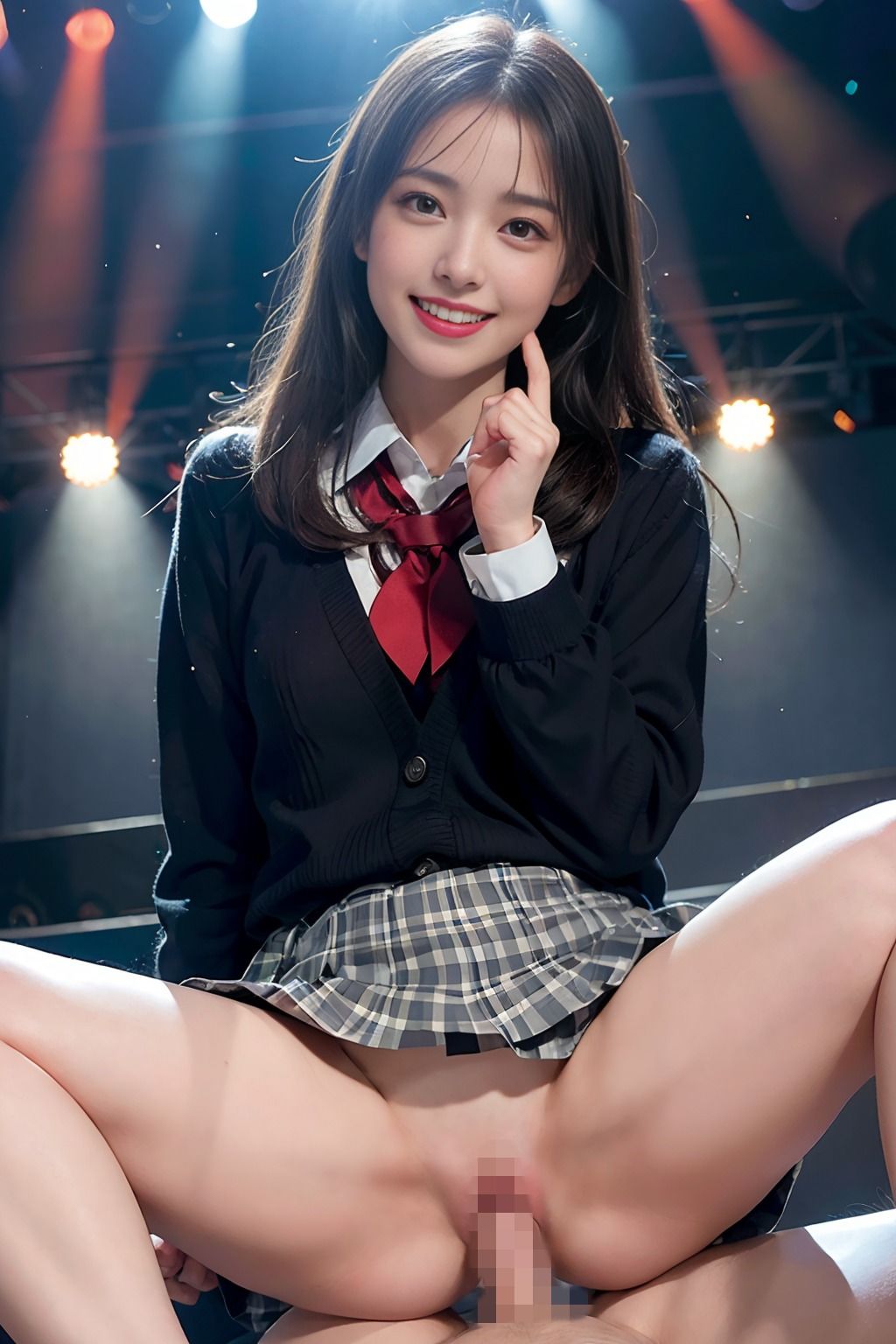 サンプル画像2:女子校生アイドルが、ファンとステージ上で公開sex！(ai-panda) [d_356437]