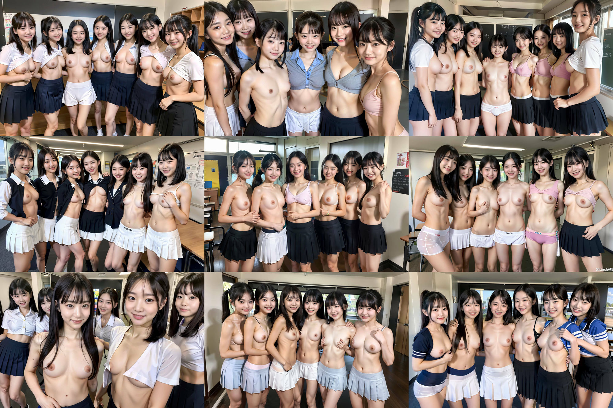 S級 制服美少女たち!! 複数集合画像! 265p!の画像1