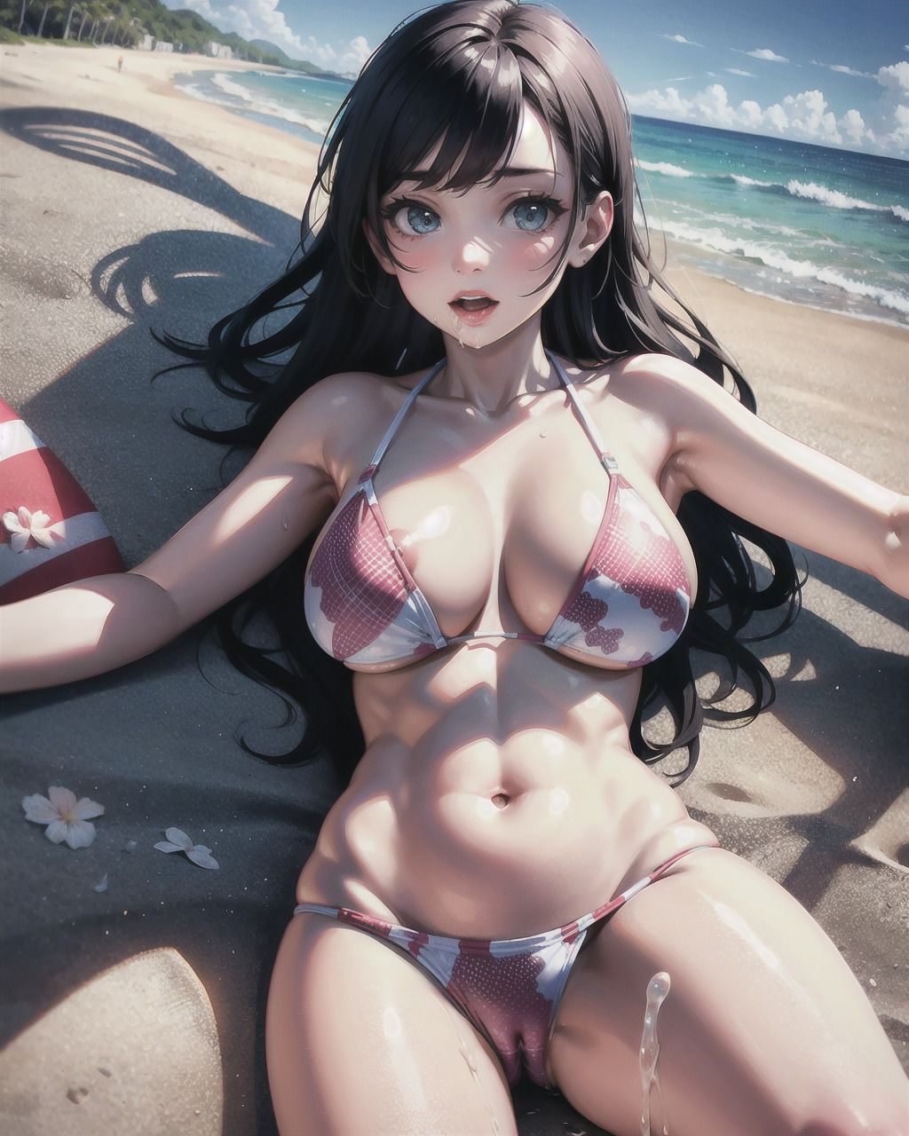 サンプル画像4:プライベートビーチ巨乳美女ぶっかけ天国(MiuHazu) [d_356608]