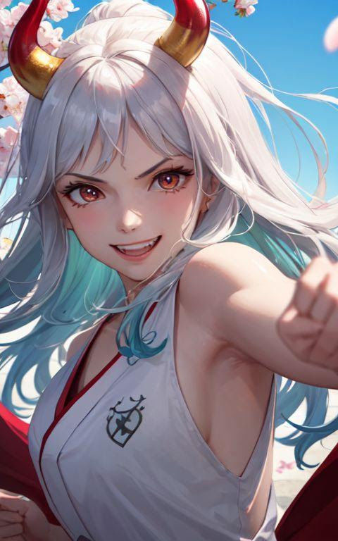 サンプル画像1:◯NE PIECE ヤマ◯みたいな女の子(縦軸と無花果) [d_356702]