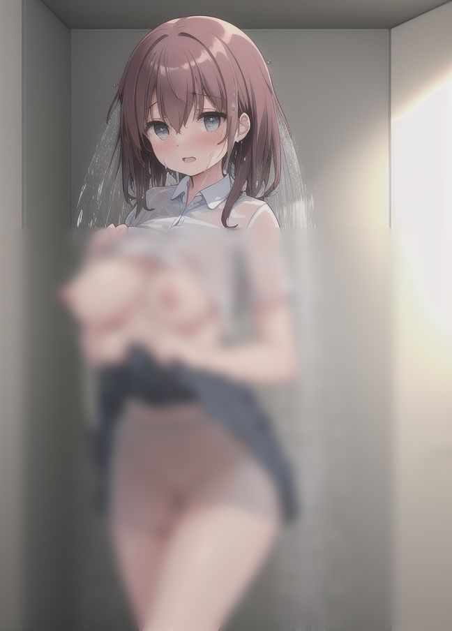 サンプル画像6:着衣シャワー「この後、授業なのに制服すけすけ…」(ふぁんた) [d_356740]