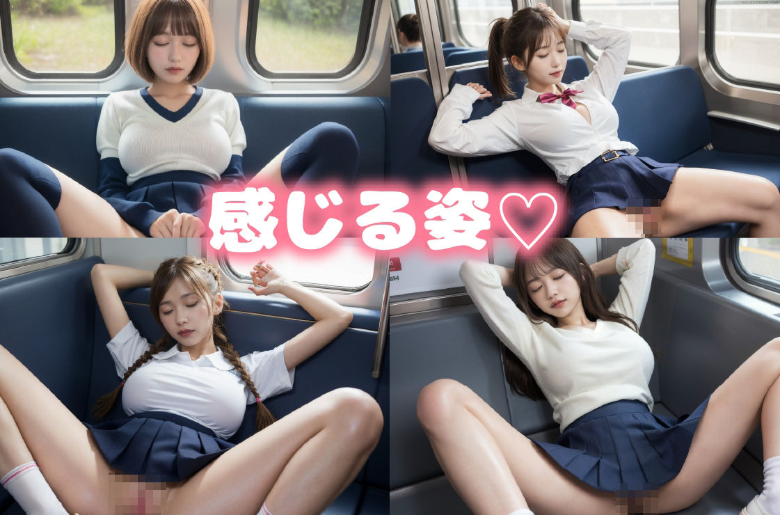 サンプル画像3:制服美少女の露出えちえち通学(AI美女はむはむクラブ) [d_356814]