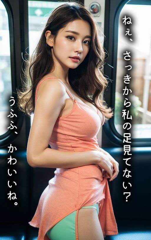 サンプル画像4:【痴女】電車のなかでパンチラしてくる人妻がH過ぎて我慢できない話（全295ページ）【高画質モデル】(AIPhoto出版) [d_356837]