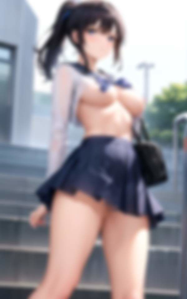 サンプル画像1:校則はノーブラノーパンお尻を出すこと 今日も元気に行ってきます(ぷにっぷに) [d_356897]