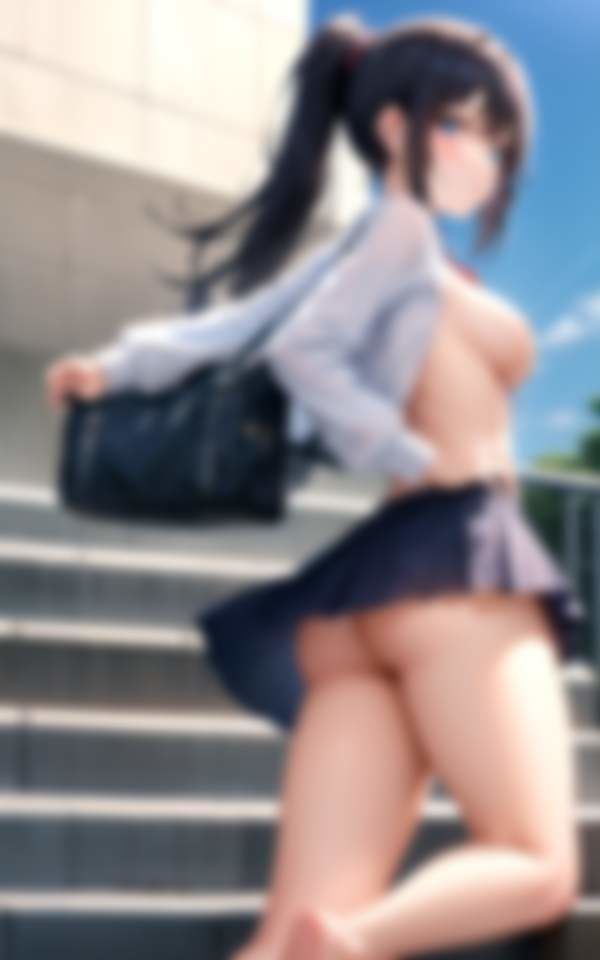 サンプル画像2:校則はノーブラノーパンお尻を出すこと 今日も元気に行ってきます(ぷにっぷに) [d_356897]