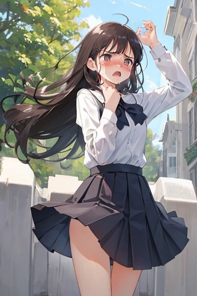 サンプル画像4:見るな！！！！ 1 風パンチラと怒る女の子MIX(絵をアイする犬) [d_356905]