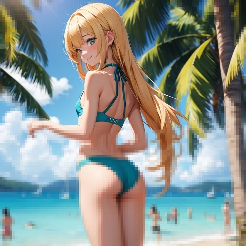 サンプル画像1:ビーチとちっぱい(BMさん) [d_356951]