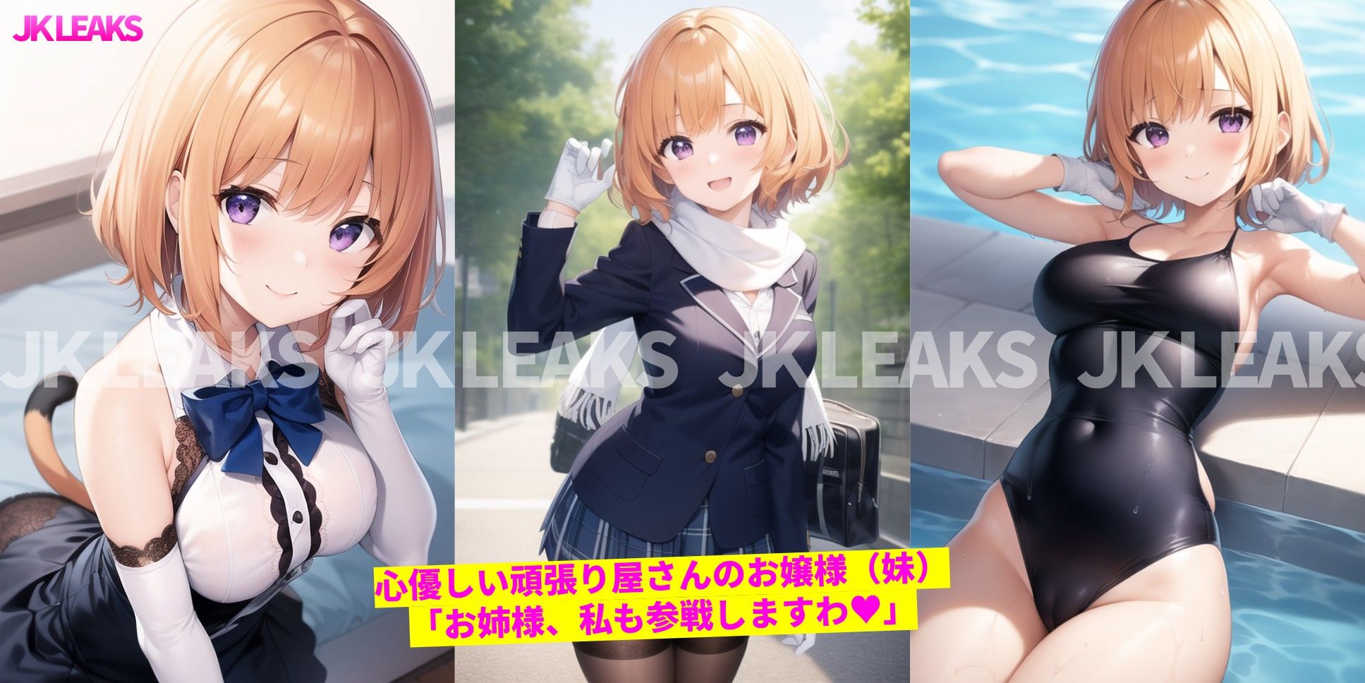 サンプル画像1:JK LEAKS 15 – 庶民の為に頑張るお嬢様（妹）ゆでたまご産卵編 -【ゆでたまご産卵アニメ付】(AniyA) [d_356953]