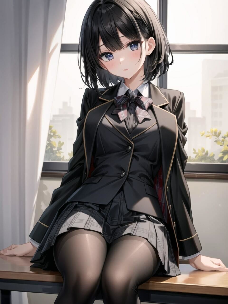 サンプル画像1:黒タイツ女子校生着衣〜下着〜本番(ニャンコロジカル) [d_357057]