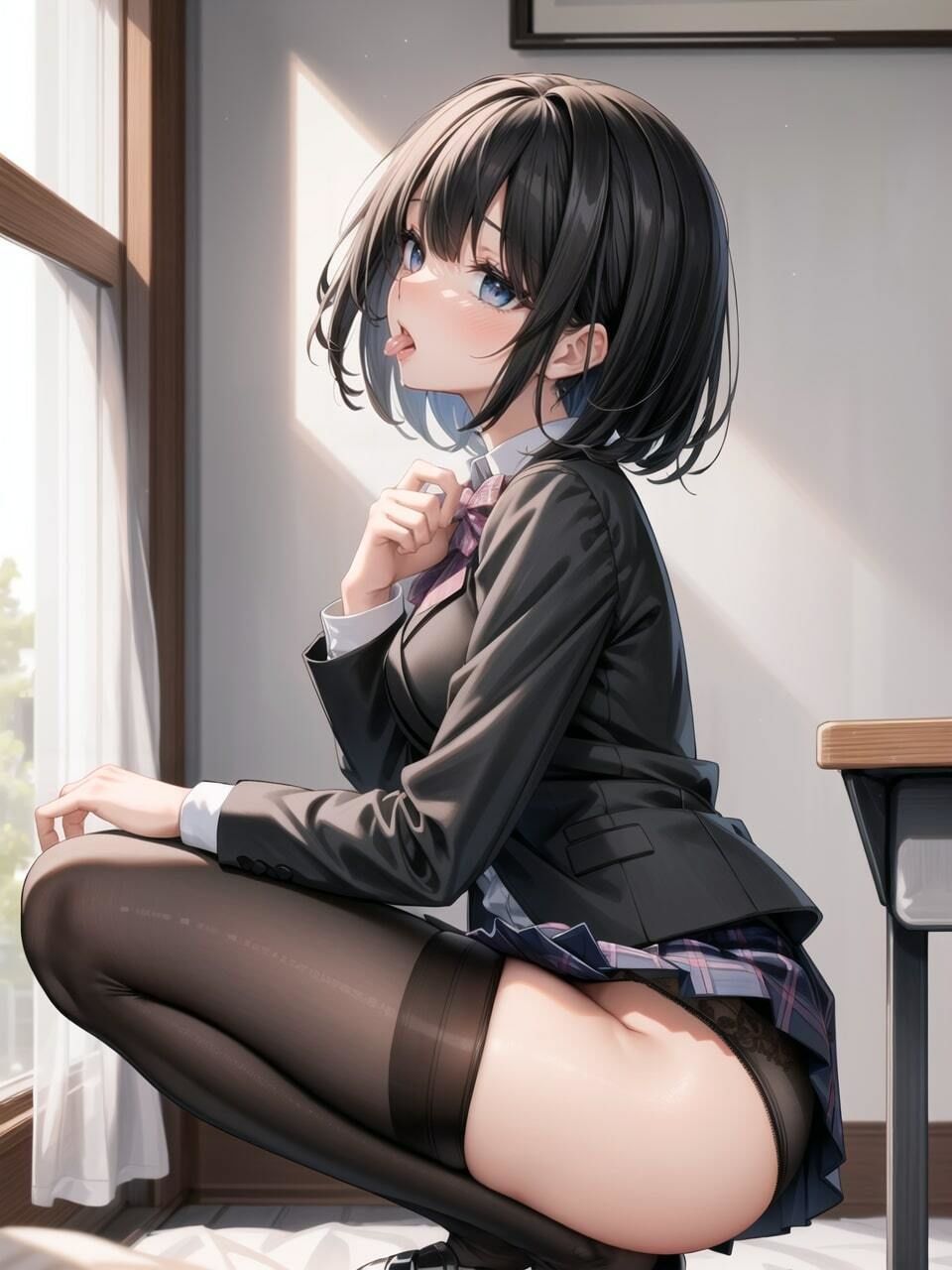 サンプル画像3:黒タイツ女子校生着衣〜下着〜本番(ニャンコロジカル) [d_357057]