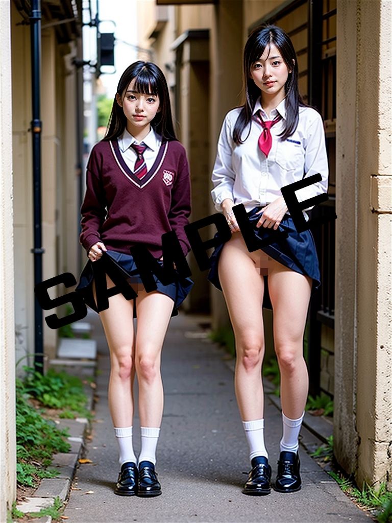 サンプル画像2:AIフェチフォト集vol.2 至高のセルフスカートめくり 見えるのか、見えないのかその狭間が最高に眩しい(アダルトコンテンツ3D作成工房) [d_357140]