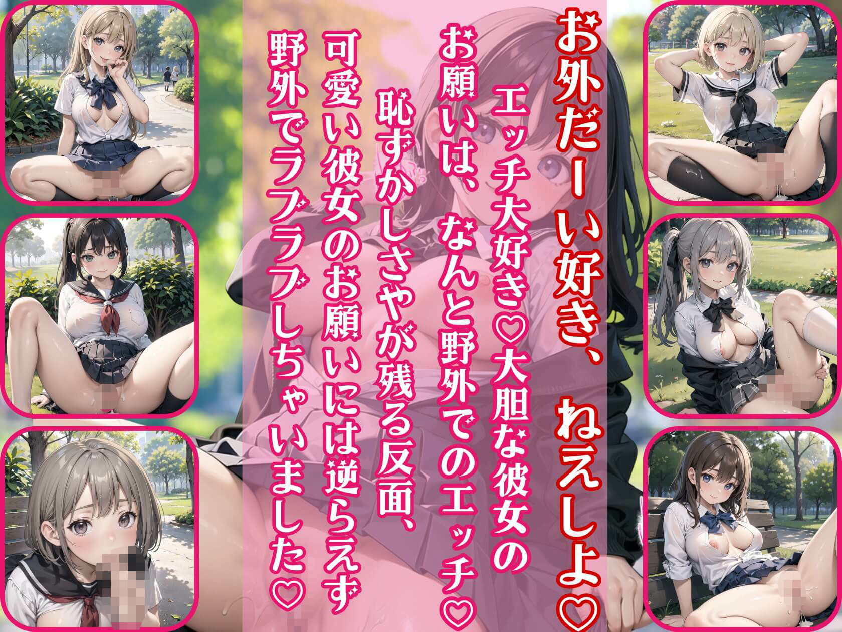 サンプル画像1:お外でおねだり！だいたんJK2【厳選200枚収録】(ルビーの瞳) [d_357325]