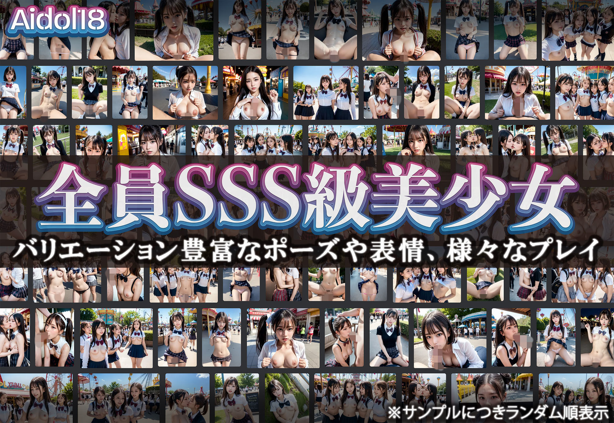 サンプル画像1:女子校生のハーレム遊園地(Aidol18) [d_357344]