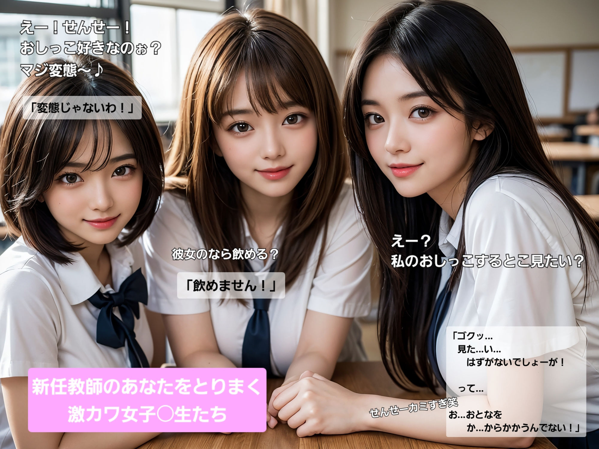 サンプル画像2:女子○生 体調チェックはおしっこで(Daick AI-factory) [d_357362]