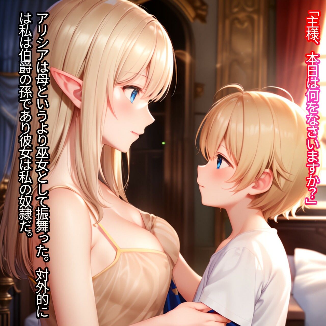 サンプル画像4:エルフ巫女の神様受胎(譚英愛) [d_357430]