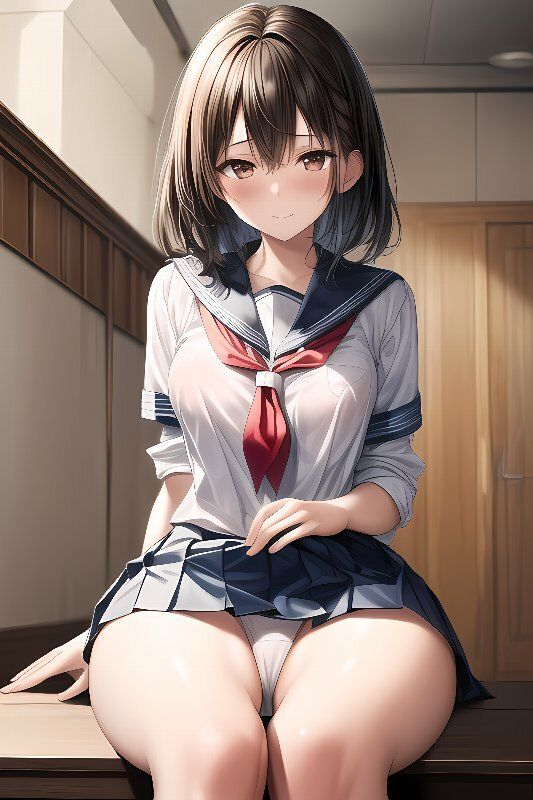 サンプル画像2:制服美少女 教室でパンチラ(きらこん工房) [d_357634]