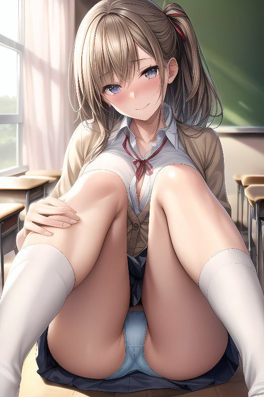 サンプル画像5:制服美少女 教室でパンチラ(きらこん工房) [d_357634]