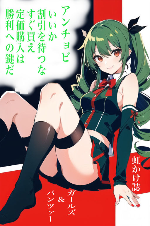 サンプル画像1:虹かけ誌 ガールズ＆パンツァー イラスト集10 アンチョビ いいか、割引を待つな、すぐ買え 定価購入は勝利への鍵だ(九情承太郎商店) [d_358076]