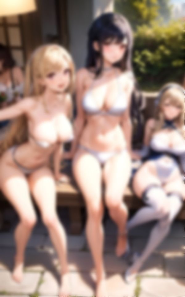 サンプル画像1:南の島の高級プールで童貞くんが酒池肉林パーティーに参加したら…。(AIラブリー) [d_358086]