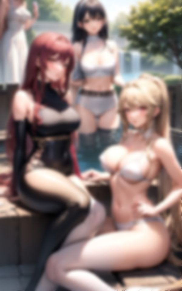 サンプル画像4:南の島の高級プールで童貞くんが酒池肉林パーティーに参加したら…。(AIラブリー) [d_358086]