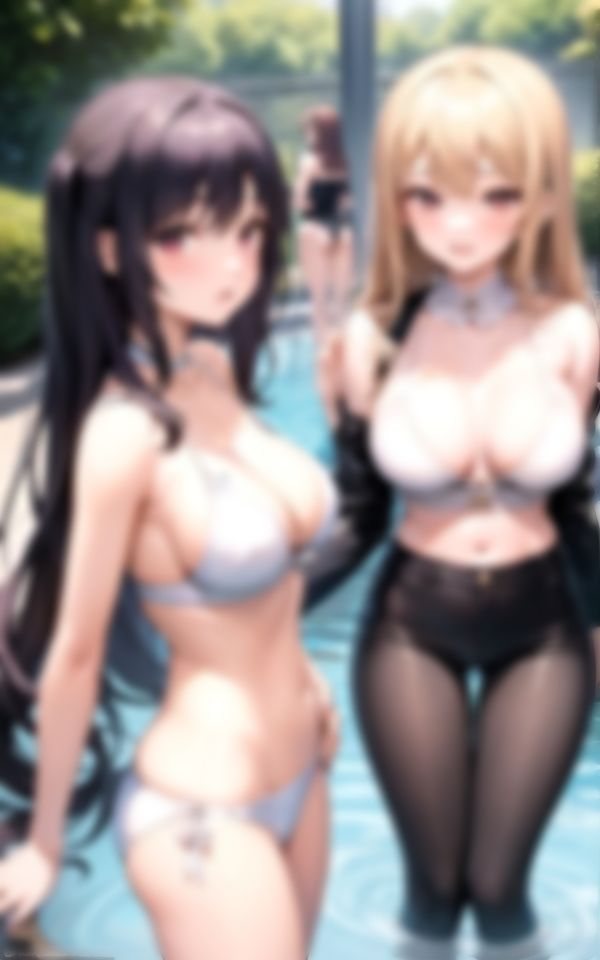 サンプル画像5:南の島の高級プールで童貞くんが酒池肉林パーティーに参加したら…。(AIラブリー) [d_358086]