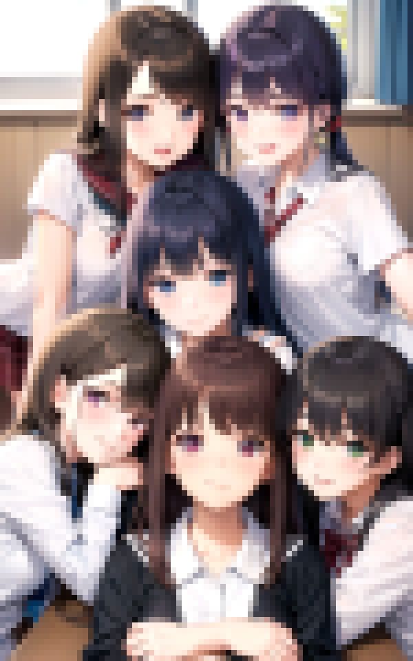 サンプル画像1:生徒達と隠れエッチ(AI imagination) [d_358120]