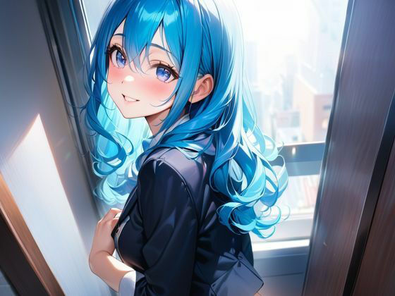 サンプル画像2:原色カラーの美少女たちのパパ活潜入レポート〜青髪編〜(レギニオ出版) [d_358276]