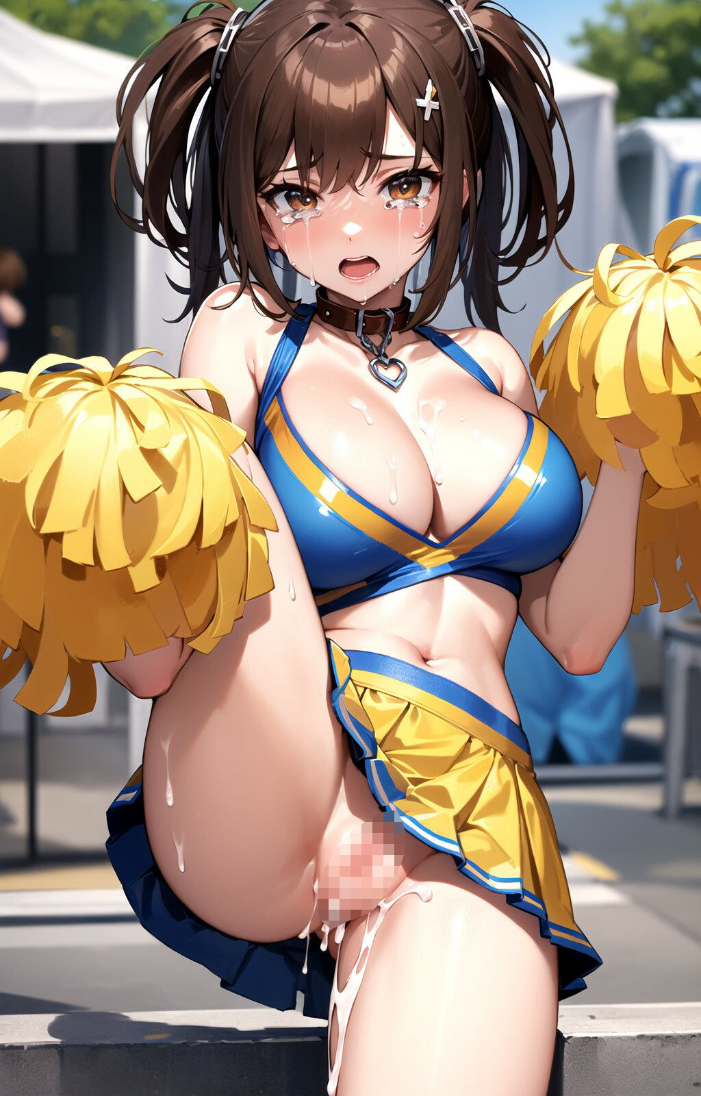 サンプル画像4:巨乳チアガール（チアリーダー）〜強●中出し射撃〜(AIザッハトルテ) [d_358279]